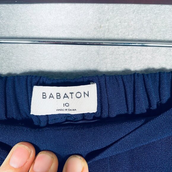 Aritzia Babaton Dress Plant Womens 10 Blue Pull On Capsule Career Minimalist - Picture 4 of 13